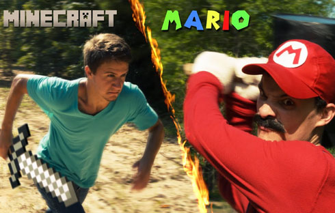 Mario vs. Minecraft
