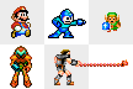 NES Sprites Standard and Full Colors