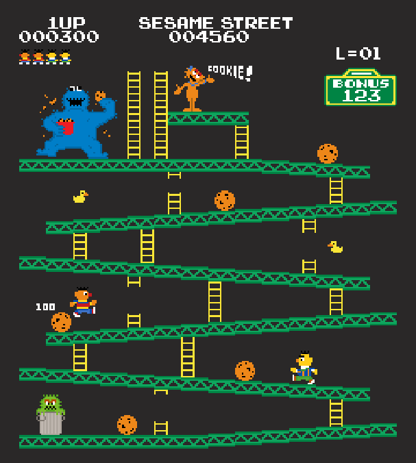 Cookie Monster - Donkey Kong Cookie Monster - Donkey Kong