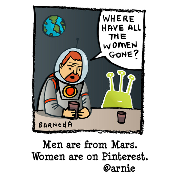 Men are from Mars. Women are on Pinterest. 