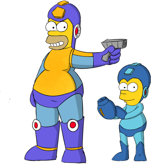 Mega Homer and Rock Bart