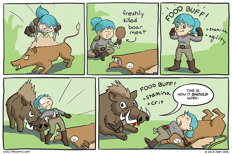Gaming Comic - Food Buff - World of Warcraft
