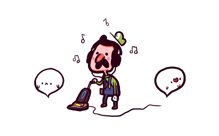 Luigi/Weegie Ghost Vacuuming