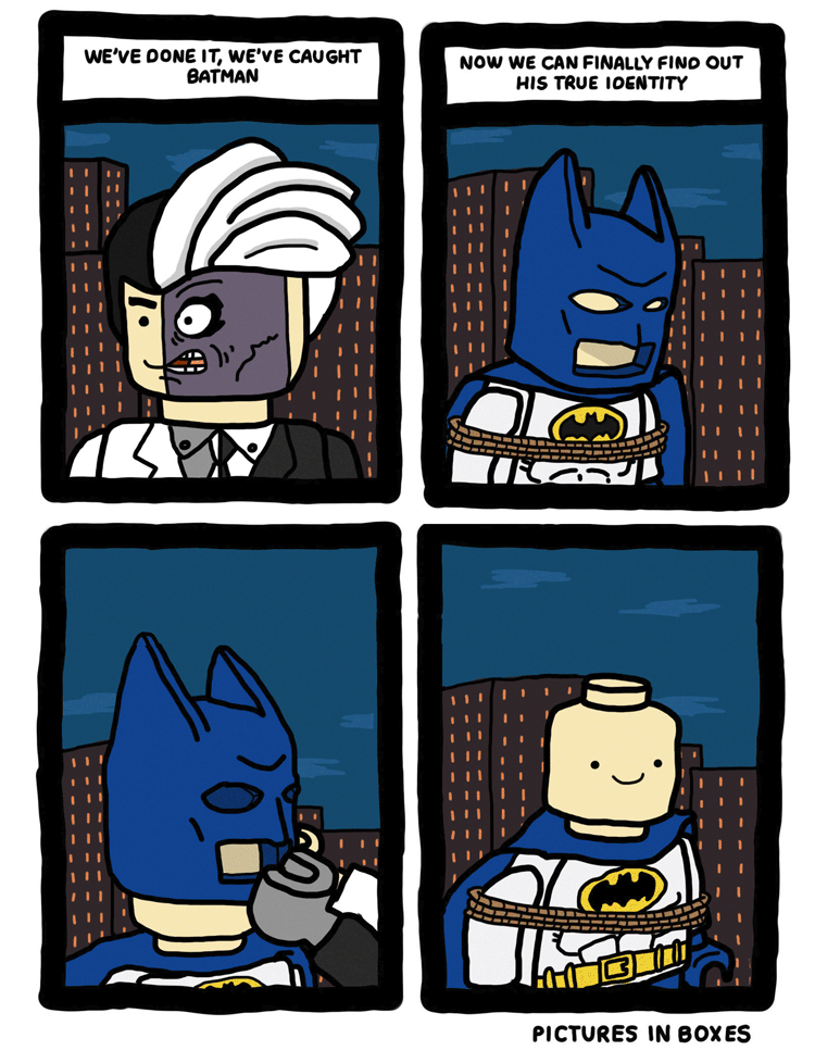 The Unmasking of LEGO Batman