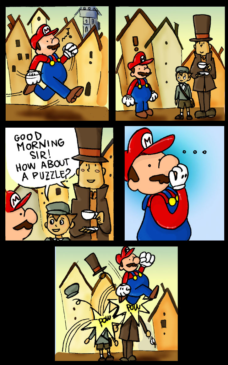 Mario Meets Professor Layton