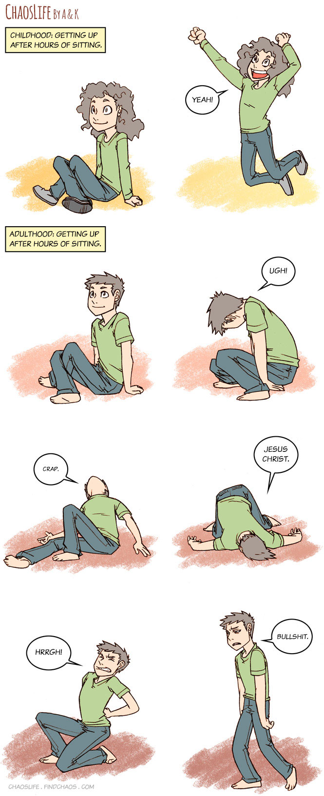 Getting Up After Hours of Gaming