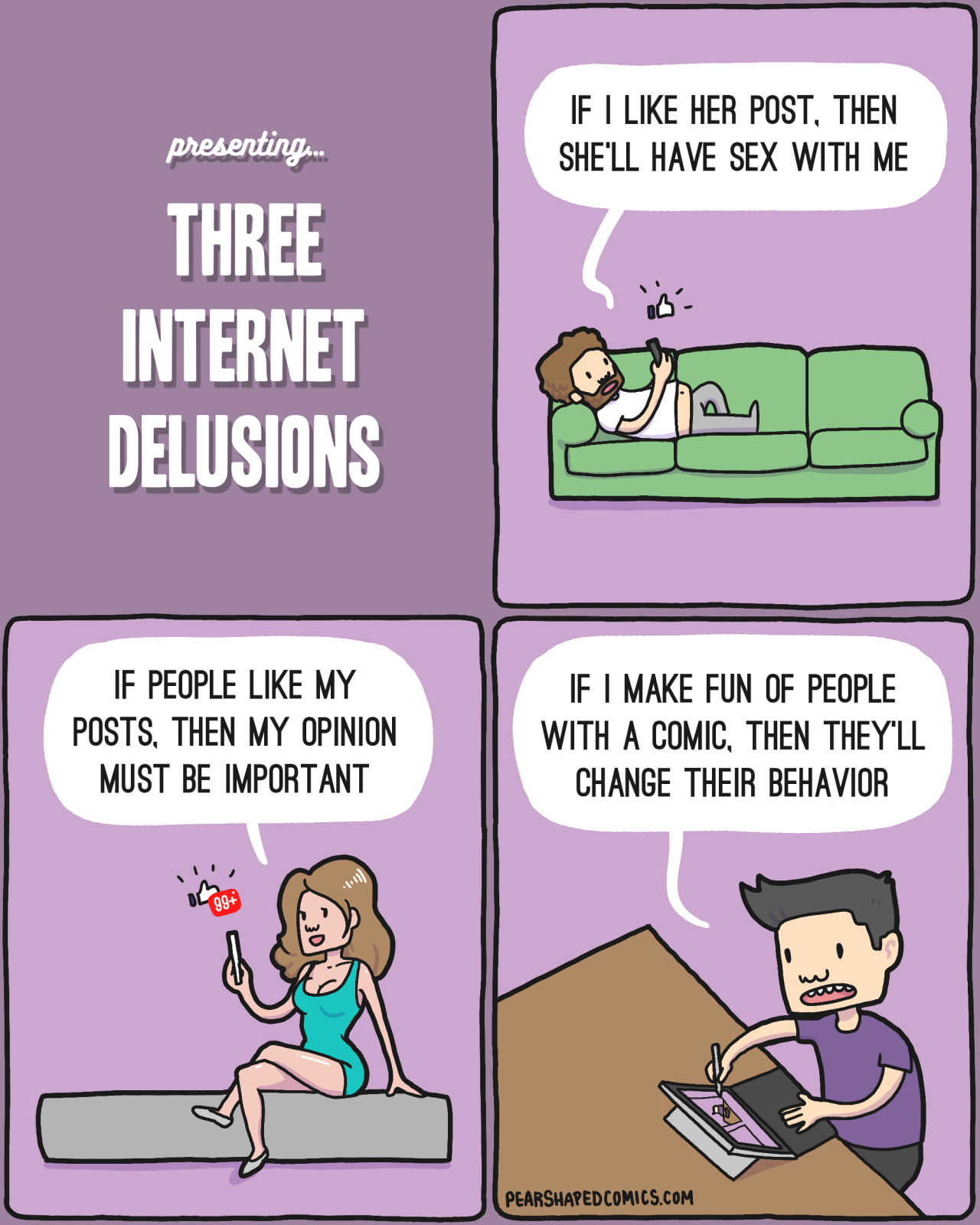 Presenting Three Internet Delusions